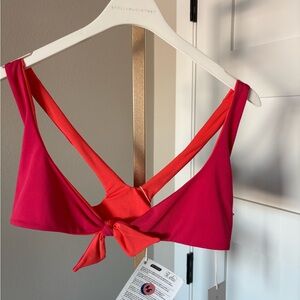 Stella McCartney Women's Pink and Red Bralette. Size XS. NWT.
